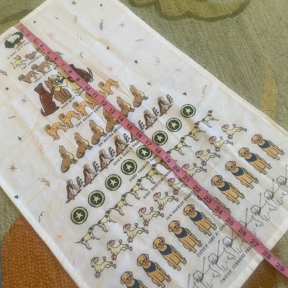 Sur la Table I 12 Dogs of Christmas I 12 Days of Dogs I Kitchen Towel